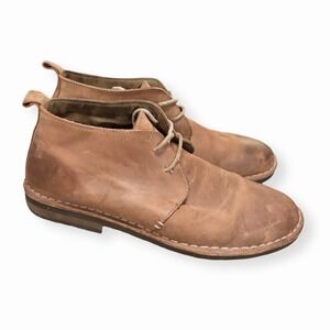 Men's Size 10 Brown Leather Chukka Boots Casual Winter Trendy Wear